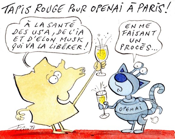 Dessin: Ouverture officielle du bureau d’OpenAI en France 